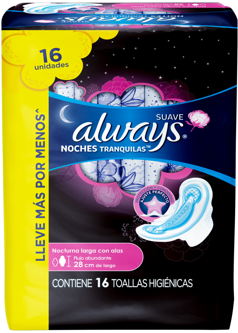 ABSORVENTE ALWAYS NOTURNO COM 16 UNIDADES